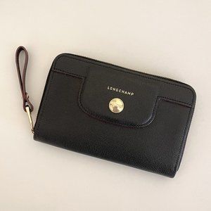 LONGCHAMP Le Pliage Heritage Leather Zip Around Wallet